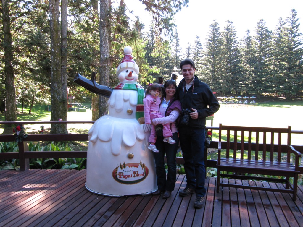 Entrando no Parque Knorr, onde fica a Aldeia do Papai Noel