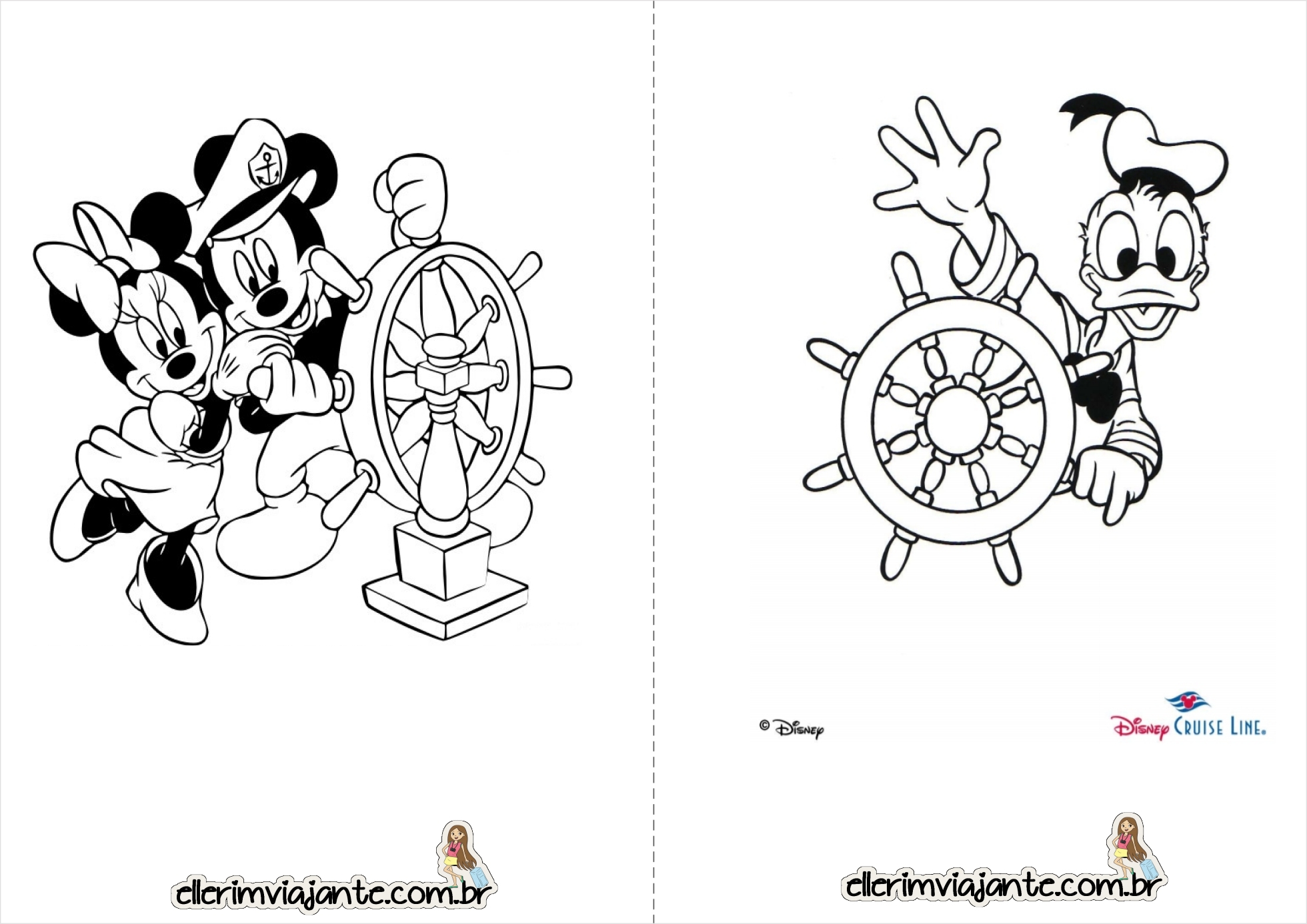Livrinho para Colorir - Disney Cruise
